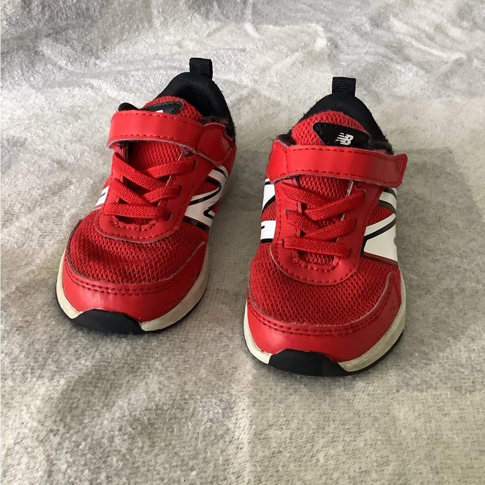 New Balance Toddler Red Sneakers toddler size 7 - Picture 2 of 7